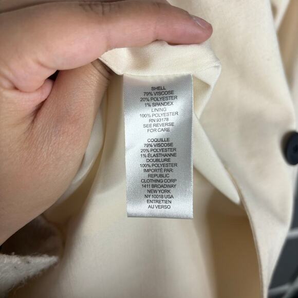 House of Harlow 1960 Open Front Blazer White Swan Size M - Picture 4 of 4